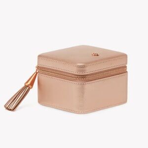 NWT Kendra Scott Small Travel Jewelry Case in Rose Gold